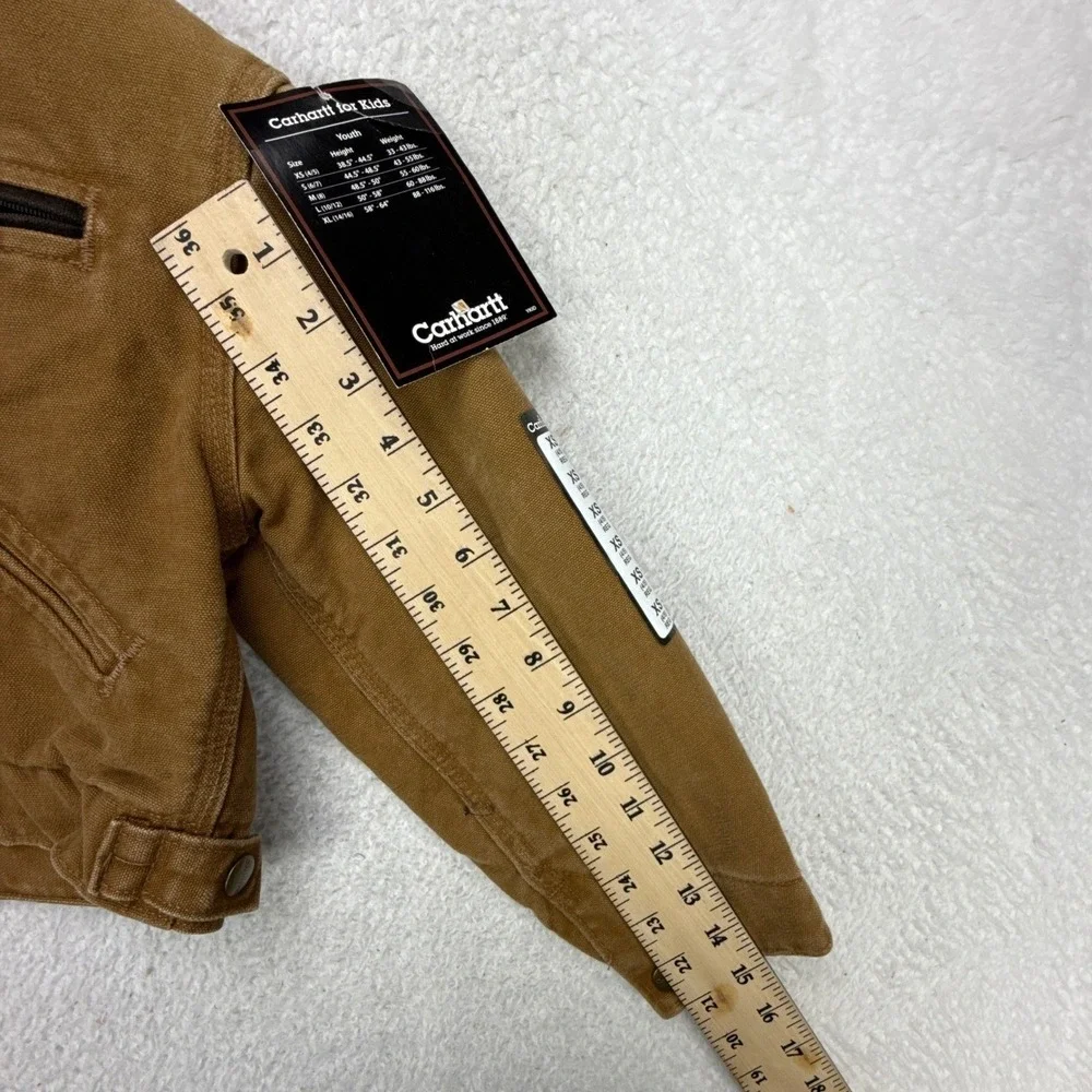 Carhartt Detroit Jacket Fleece Lined Youth‎ XS (4/5) YYJ97 BRN Brown NWT NOS
